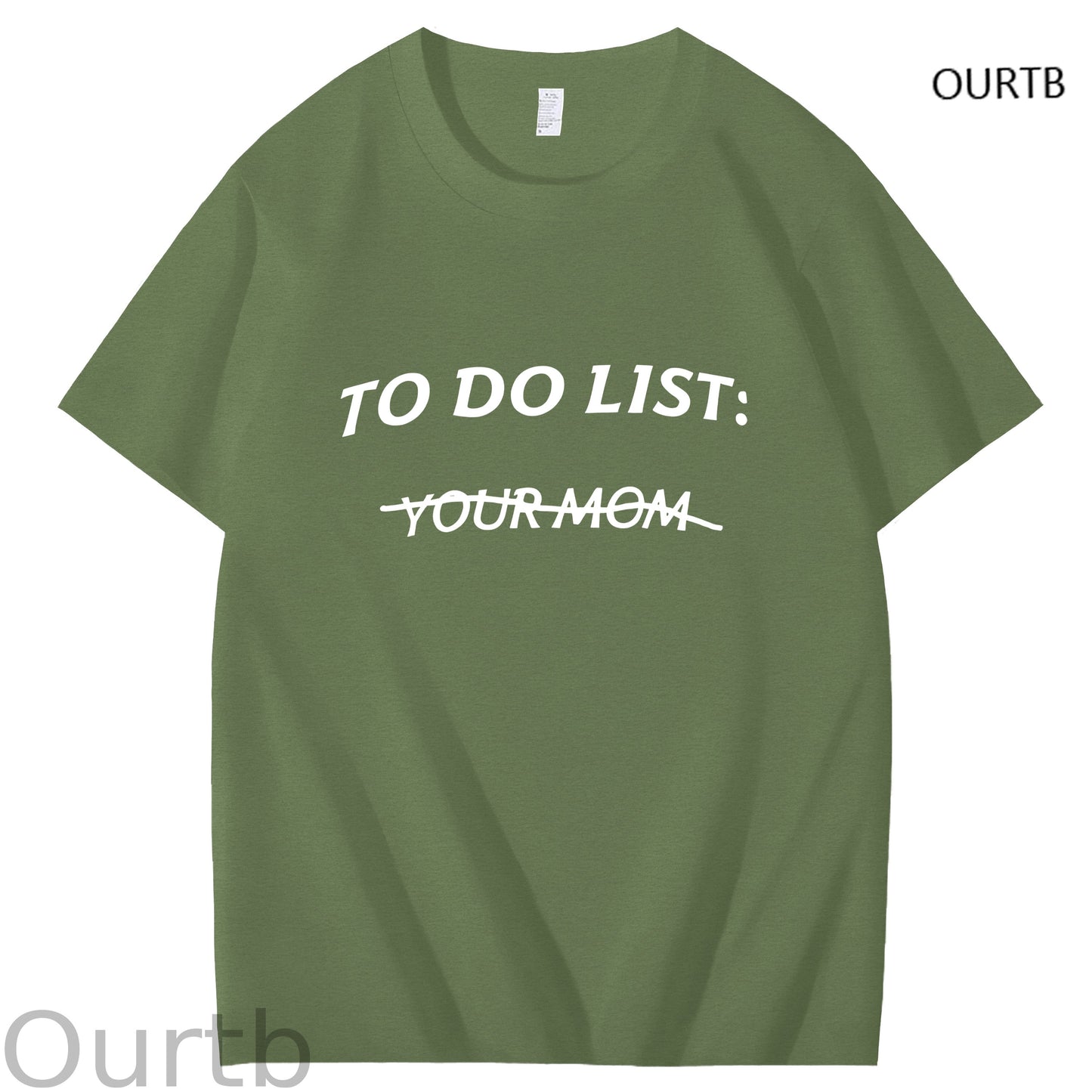 To Do List Your Mom Art Pattern Print T-Shirt