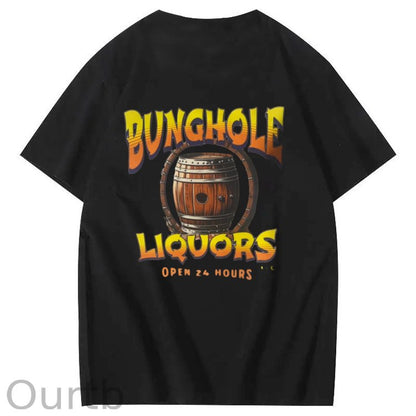 Big Johnson's Fequila Art Pattern Print T-Shirt