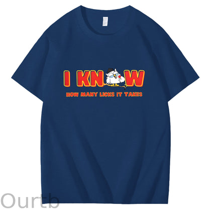 I Knew How Many Licks It Takes Art Pattern Print T-Shirt