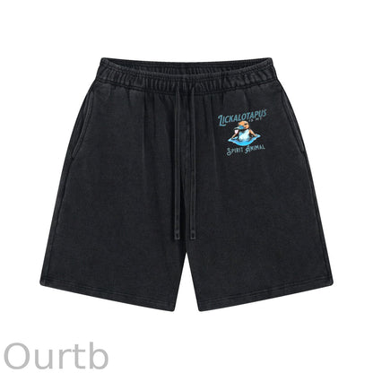 Spirit Aminal Washed Craft Shorts Pants