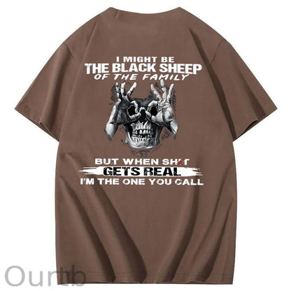 The Blacksheep Of  The Family Pattern Print 100%Cotton T-Shirt