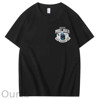 Certified Muff Diver Art Pattern Print T-Shirt