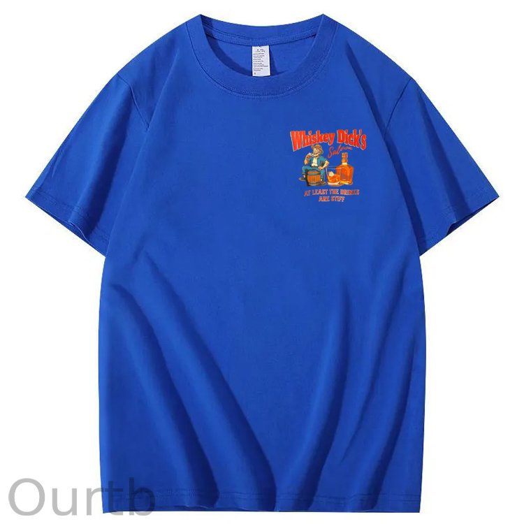 Whiskey Dick's Print Pattern Crew Neck T-Shirt