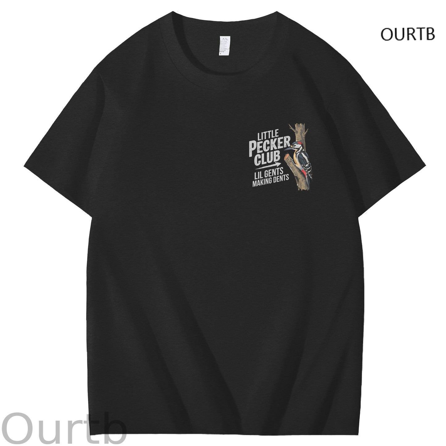Little Pecker Club Lil Gents Making Dents Funny Adult Art Pattern Print T-Shirt