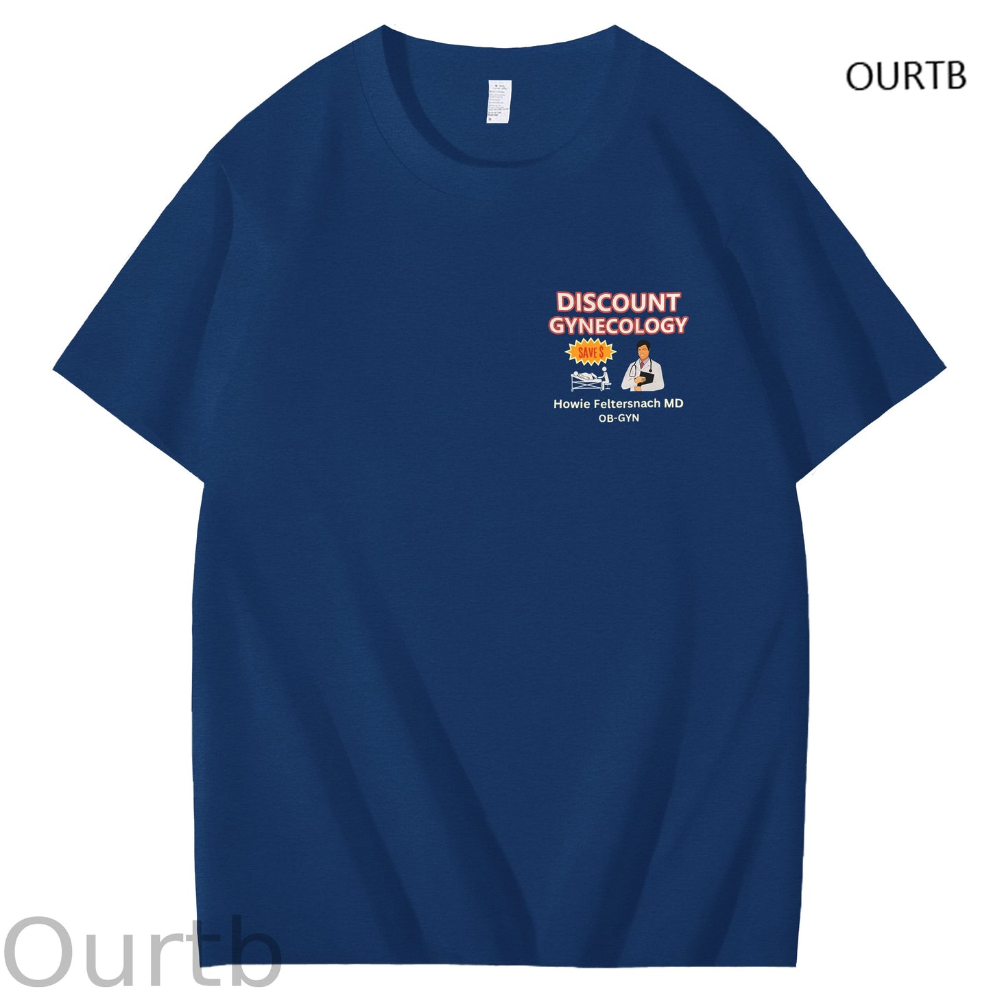 Discount Gynecology Howie Feltersnach MD OB-GYN Art Pattern Print T-Shirt