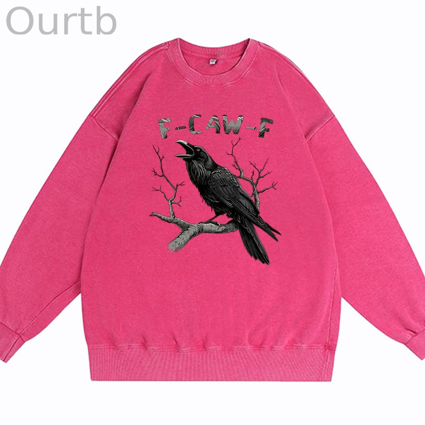 F-Caw-F Crow Cotton Washed Long Sleeve Sweatshirt/Shirt