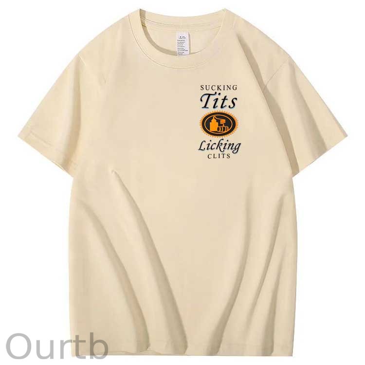 Sucking Tits Licking Clits  Pattern  Print 100%Cotton T-Shirt