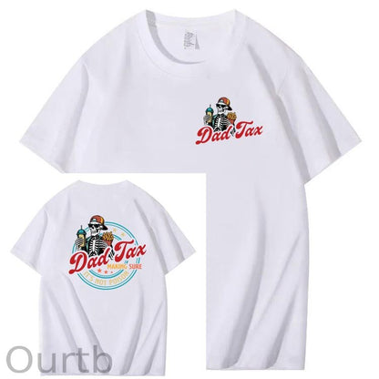 Dad Tax Pattern Print Cotton T-Shirt