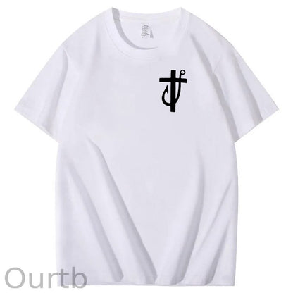 Jesus Made Me A Fisherman Pattern Print 100%Cotton T-Shirt