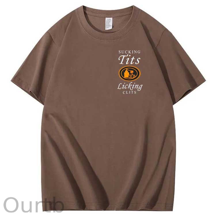 Sucking Tits Licking Clits  Pattern  Print 100%Cotton T-Shirt