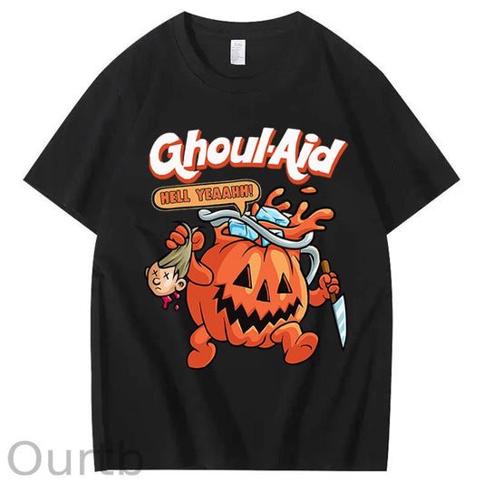 Halloween Ghoul Aid Pumpkin 100% Cotton T-Shirt