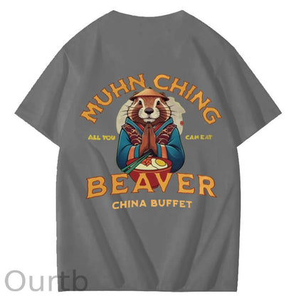 MUHN CHING BEAVER CHINA BUFFET T SHIRT