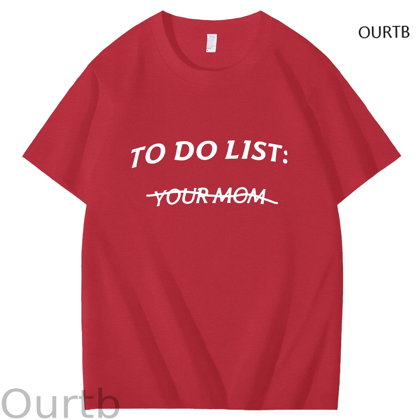 To Do List Your Mom Art Pattern Print T-Shirt