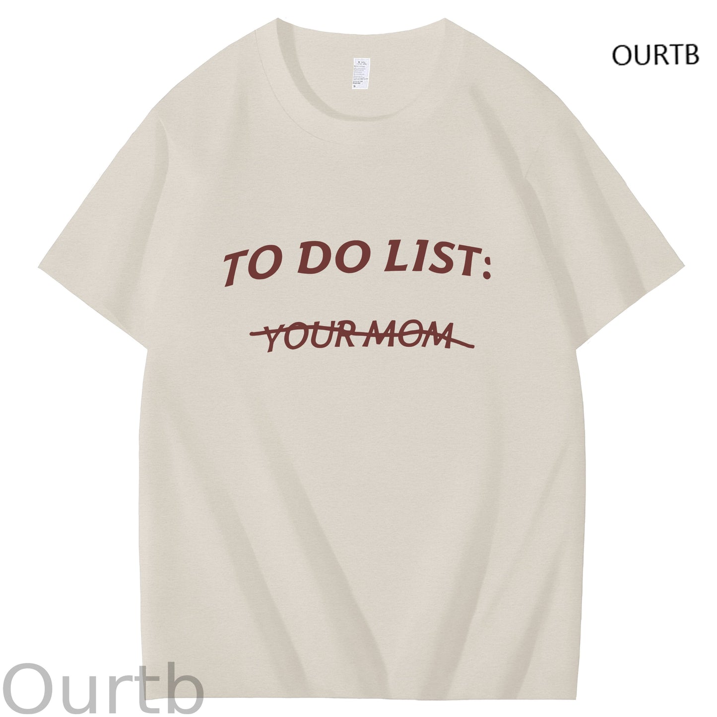 To Do List Your Mom Art Pattern Print T-Shirt