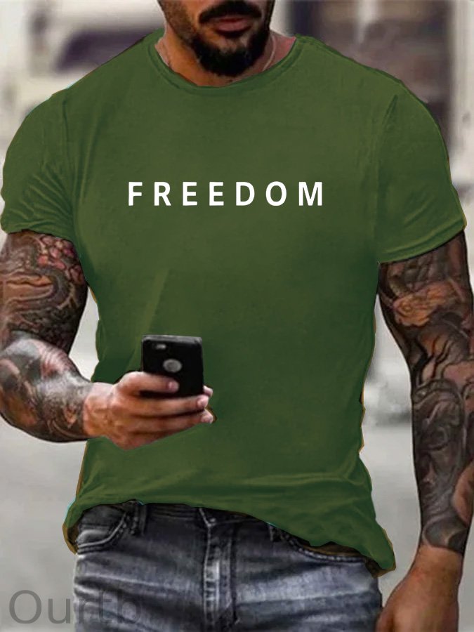 Freedom  Pattern100% Cotton T-Shirt