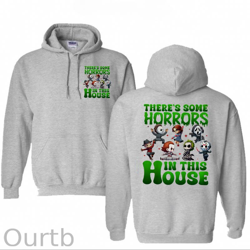 Halloween There Some Horrors In This House Pattern 100% 300g Cotton Classic Hoodie