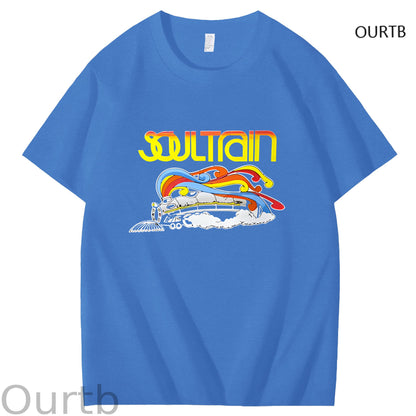 Soul Train Rock Funny Adult Art Pattern Print T-Shirt