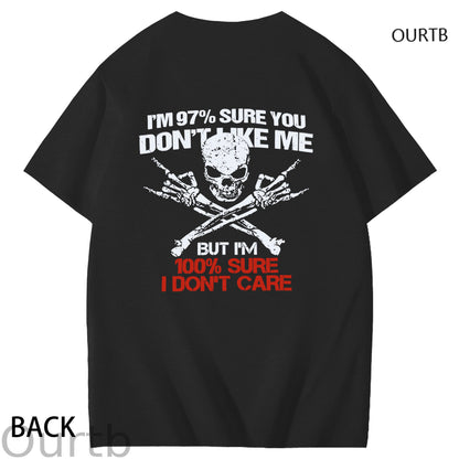 I‘m 97% Sure You Don't Like Me But I'm 100% Sure I Don't Care Generation X Est 1970 Funny Art Pattern Print T-Shirt