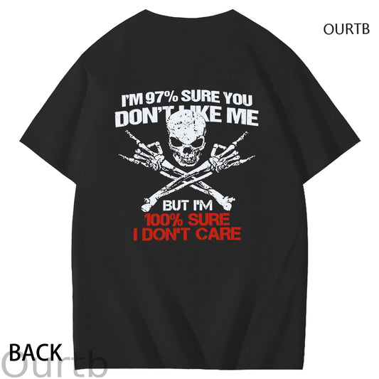 I‘m 97% Sure You Don't Like Me But I'm 100% Sure I Don't Care Generation X Est 1970 Funny Art Pattern Print T-Shirt