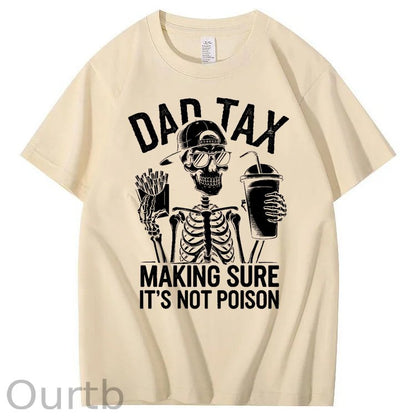 Cool Dad Tax Pattern Print 100%Cotton T-Shirt