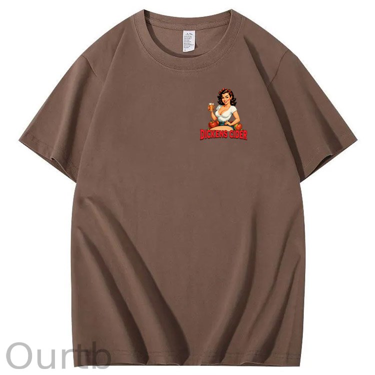 End Each Day With A  Dicknes Cider Pattern Print 100%Cotton T-Shirt