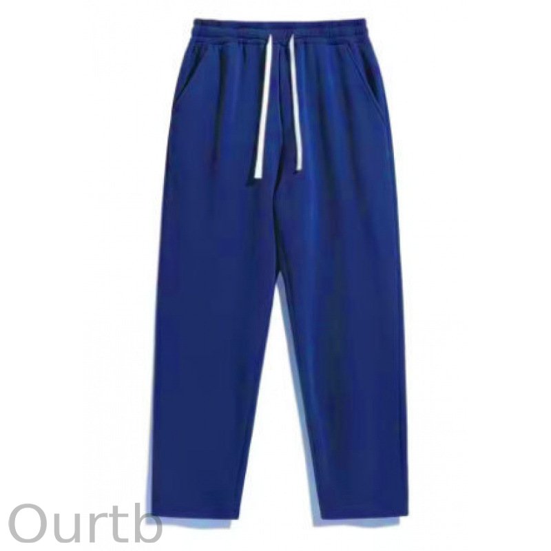 Men's Regular Fit Solid Drawstring Waist Sweatpants