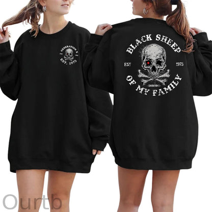 Generation X 2 Side T-shirt, Black Sheep Of My Family Shirt, Unisex Hoodie, Custom Year Of Birth Sweatshirt