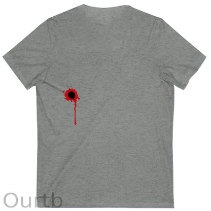 I'm Fine Pattern Print 100%Cotton V Neck T-Shirt