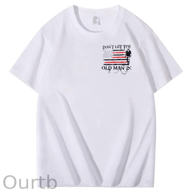 Vintage Don't Let The Old Man In Pattern 100&Cotton Print T-Shirt