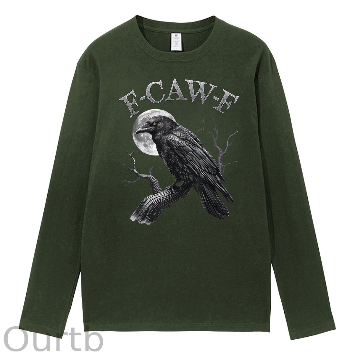 F-Caw-F Crow 100% Cotton Long Sleeve T-Shirt