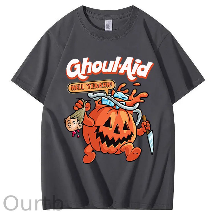Halloween Ghoul Aid Pumpkin 100% Cotton T-Shirt