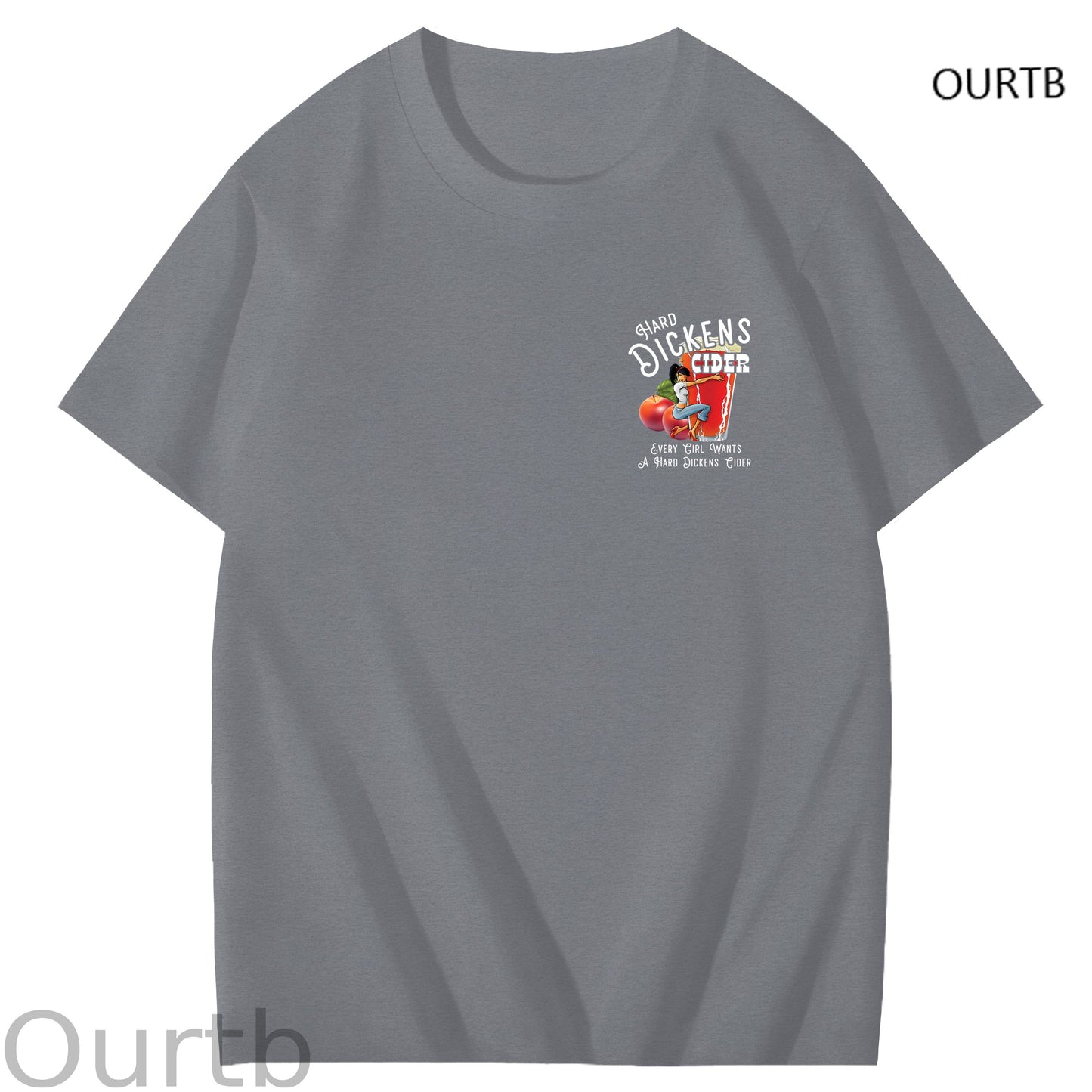 Hard Dickens Cider Every Girl Wants A Hard Dickens Cider Art Pattern Print T-Shirt