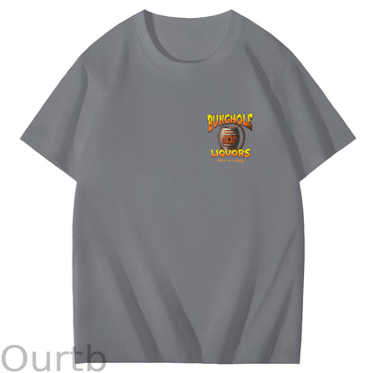 Big Johnson's Fequila Art Pattern Print T-Shirt