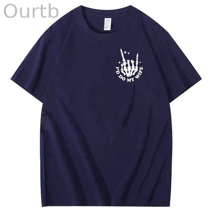Today I Don't Feel Like Doing Anything Except My Wife Funny  Pattern 100&Cotton Print T-Shirt