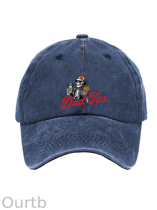 Dad Tax Pattern Washed And Distressed Hats