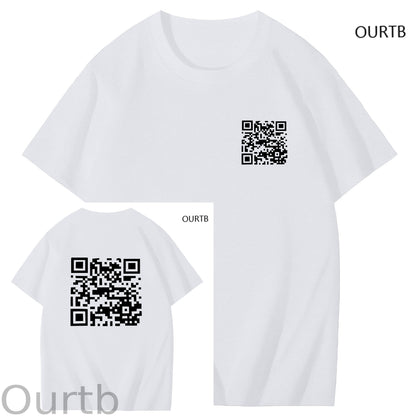 QR Code Funny Adoult Art Pattern Print T-Shirt