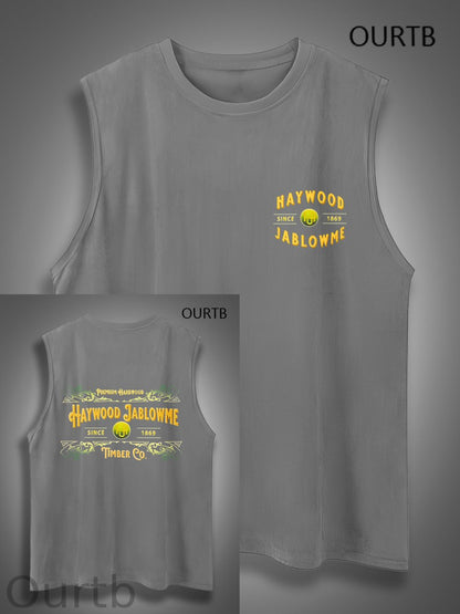 Haywood Since 1869 Jablowme Timber Co Art Print Cotton Sleeveless Tank Tops