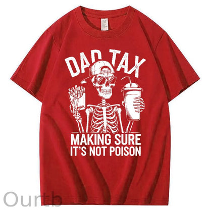 Cool Dad Tax Pattern Print 100%Cotton T-Shirt
