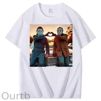 Vintage Retro Heart Hands Halloween 100% Cotton T-Shirt