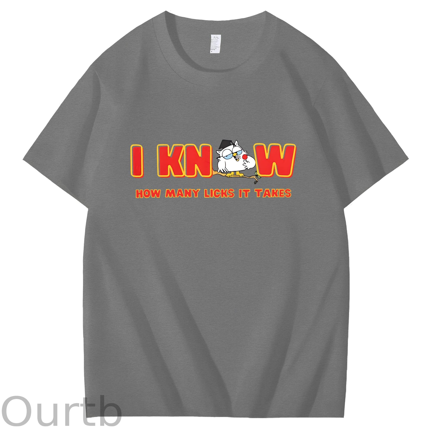 I Knew How Many Licks It Takes Art Pattern Print T-Shirt