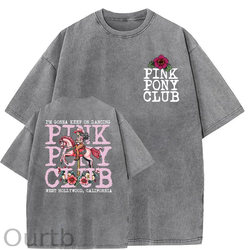 I'm Gonna Keep On Dacing Washed Cotton T-Shirt