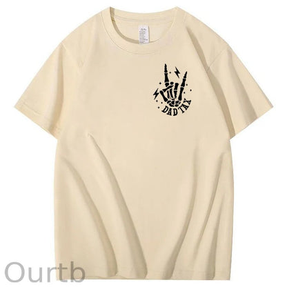 Funny Dad Tax Pattern Print 100% Cotton T-Shirt