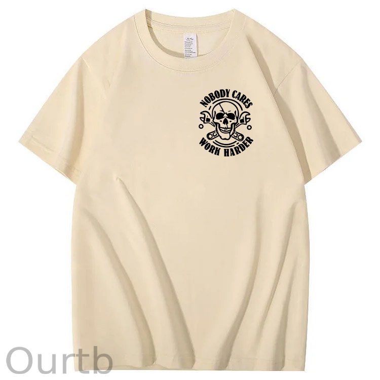 No One Owns You Shit Work Hard  Pattern Print 100%Cotton T-Shirt