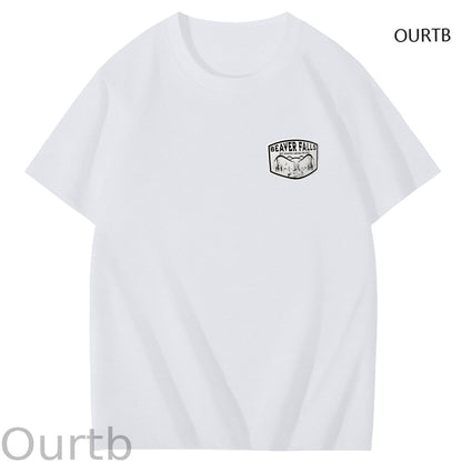 Beaver Falls No Place I'd Rather Come Funny Adoult Art Pattern Print T-Shirt
