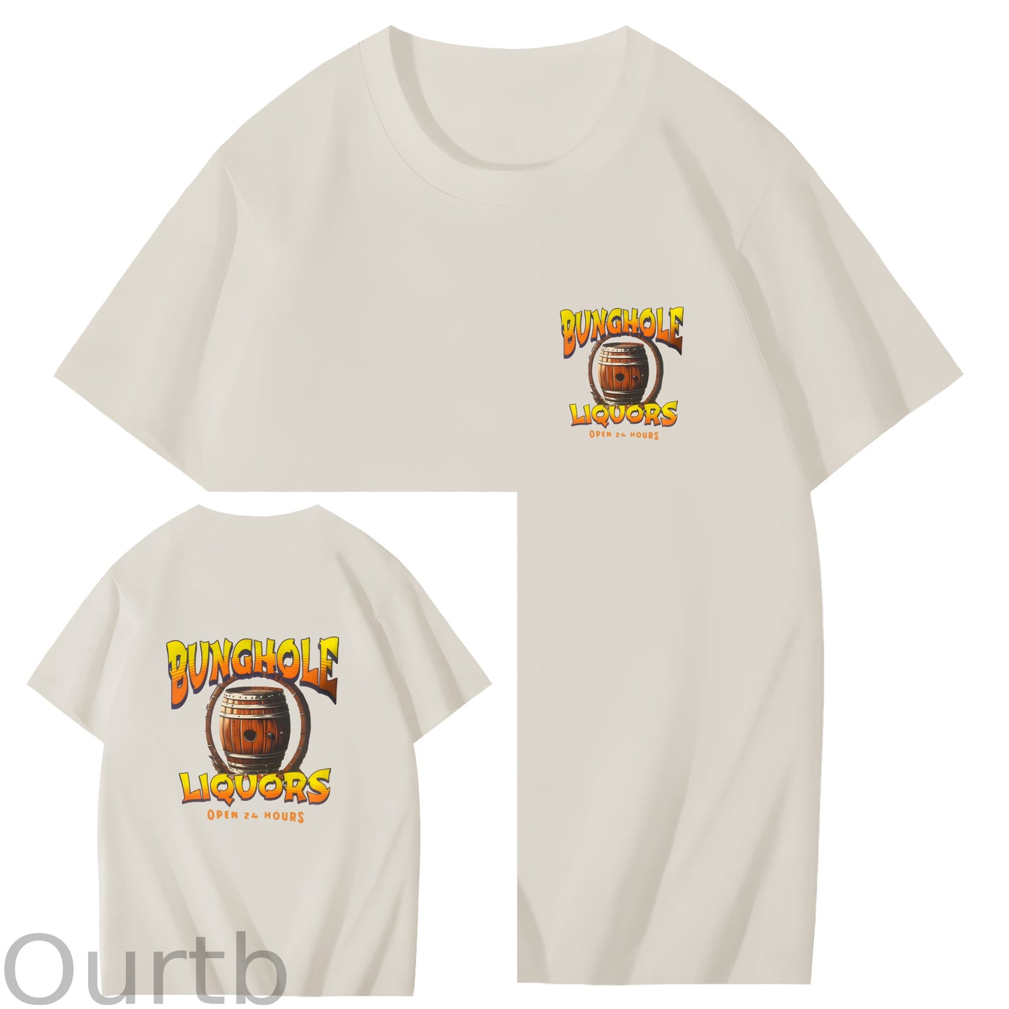 Big Johnson's Fequila Art Pattern Print T-Shirt