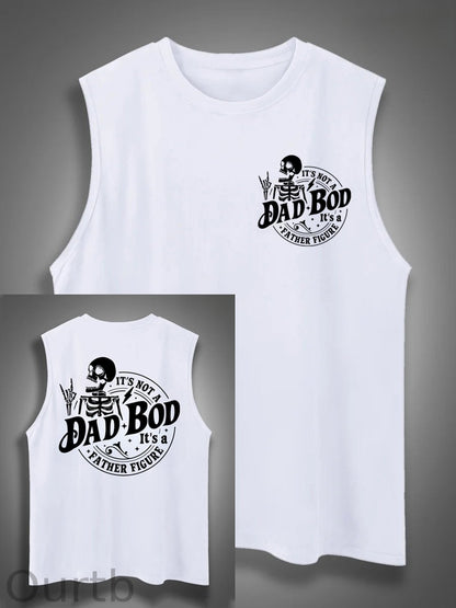 It's Not A Dad Bod It's A Father Figure Print Cotton Sleeveless Tank Tops