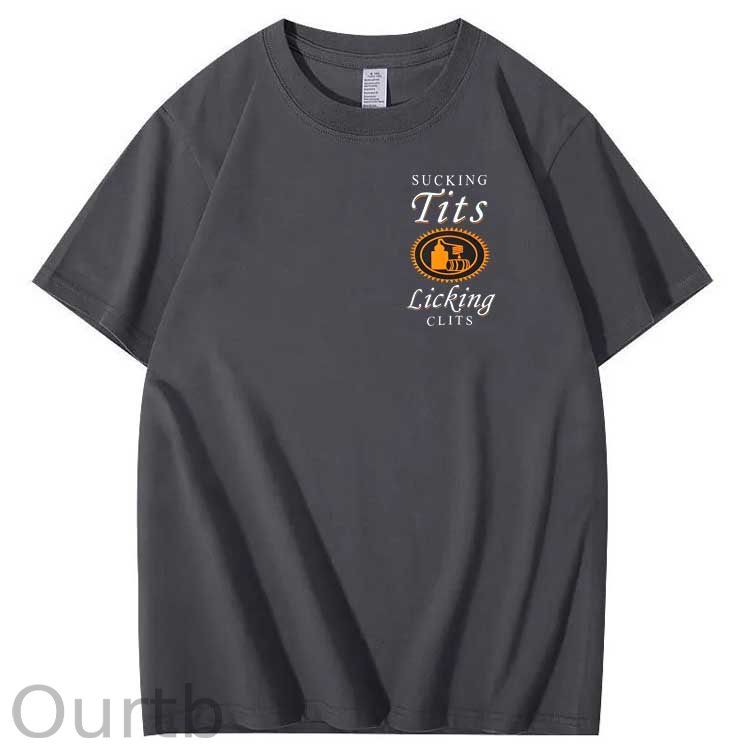 Sucking Tits Licking Clits  Pattern  Print 100%Cotton T-Shirt