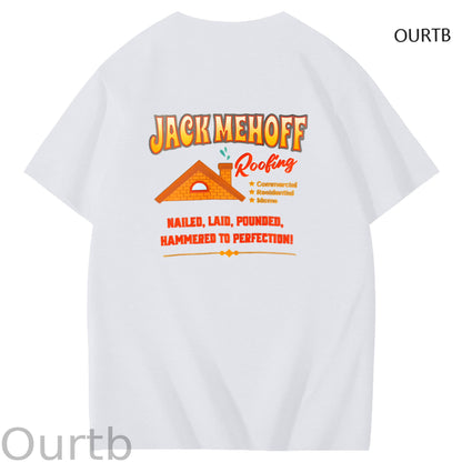 Jack Mehoff Rocking Nailed Laid Pounded Hammerd To Perfection Funny Adult Art Pattern Print T-Shirt