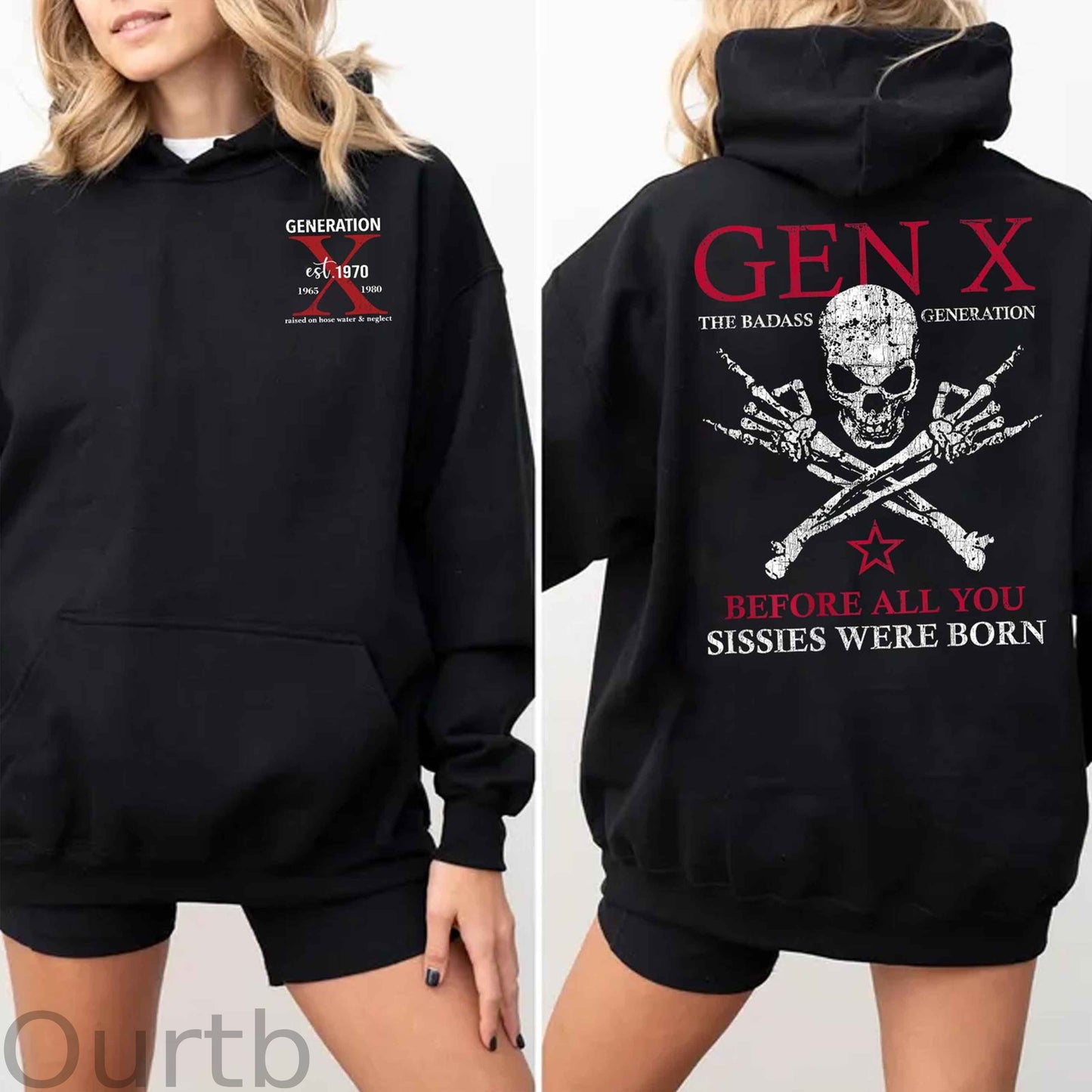 Generation X Badass Generation T-shirt, Before All You Sissies Were Born, Unisex Comfort Hoodie, Custom Year Of Birth Shirt