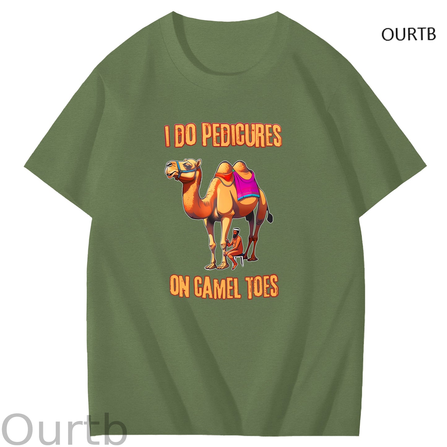I Do Pedicures On Camel Tops Art Pattern Print T-Shirt
